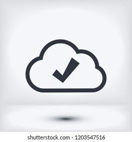 cloud icon vector , stock vector illustration flat design style