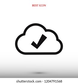 cloud icon vector , stock vector illustration flat design style