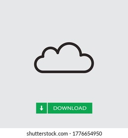 Cloud icon vector. Weather sign