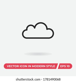 Cloud icon vector. Weather sign