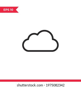 Cloud icon vector. Weather sign