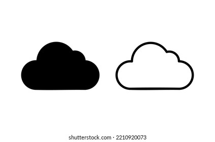 Cloud icon vector for web and mobile app. cloud sign and symbol