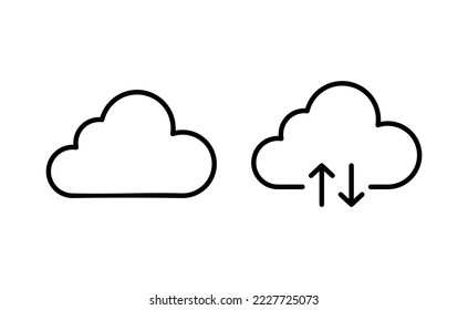 Cloud icon vector for web and mobile app. cloud sign and symbol