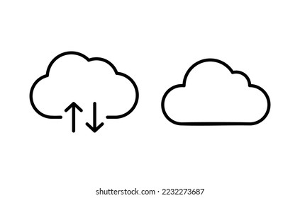 Cloud icon vector for web and mobile app. cloud sign and symbol