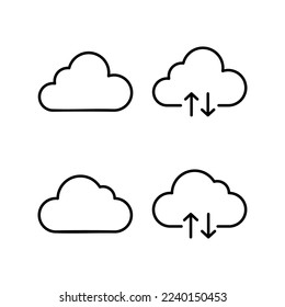 Cloud icon vector for web and mobile app. cloud sign and symbol