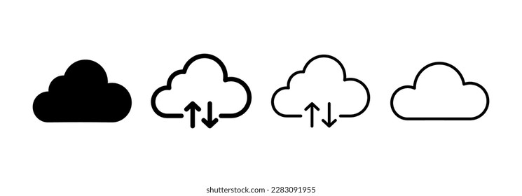 Cloud icon vector for web and mobile app. cloud sign and symbol