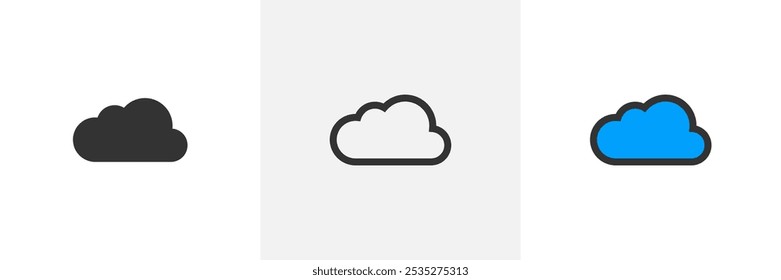 Cloud icon vector for web and mobile app. cloud sign and symbol