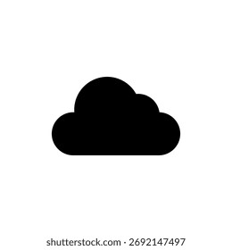 Vetor de ícone de nuvem para aplicativo móvel e Web. símbolo e sinal de nuvem