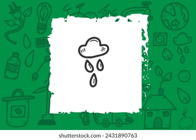 Icono de nube vector.Símbolo de cielo de línea.Parte de ecología,ilustración vectorial eps10