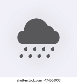 Cloud icon with water drop