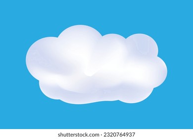 Cloud-Symbol. Wetter, Atmosphäre, Himmel, Wolkendecke, Meteorologie, Regen, Vorhersage, Symbol, Natur, Feuchtigkeit, Nebel, Dampf, schwimmend, fließend, grau, cumulus. Vektorsymbol für Unternehmen und Werbung