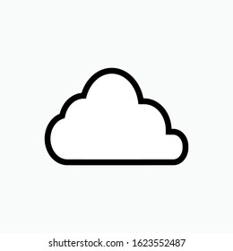Cloud Icon. Weather Element Illustration As A Simple Vector Sign & Trendy Symbol for Design and Websites, Presentation or Apps Element.