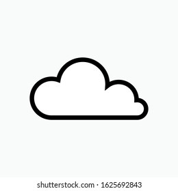 Cloud Icon. Weather Element Illustration As A Simple Vector Sign & Trendy Symbol for Design and Websites, Presentation or Apps Element.