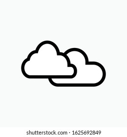 Cloud Icon. Weather Element Illustration As A Simple Vector Sign & Trendy Symbol for Design and Websites, Presentation or Apps Element.