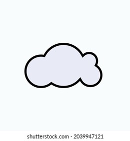 Cloud Icon. Weather Forecast Element Symbol  - Vector.