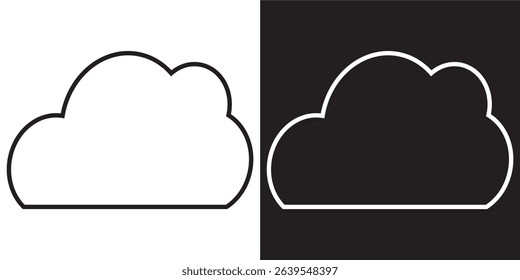 Cloud icon. Cloud weather sign collection. Vector illustration. EPS 10 AI