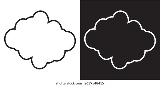 Cloud icon. Cloud weather sign collection. Vector illustration. EPS 10 AI