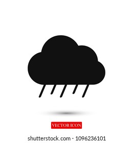 Cloud icon weather, stock vector illustration flat design style
