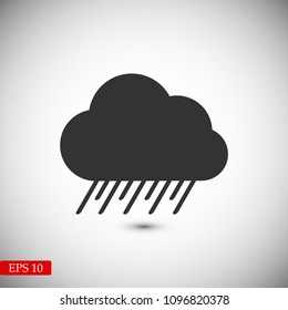 Cloud icon weather, stock vector illustration flat design style