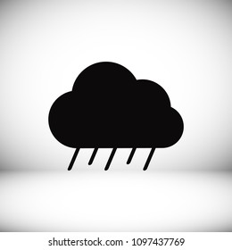 Cloud icon weather, stock vector illustration flat design style