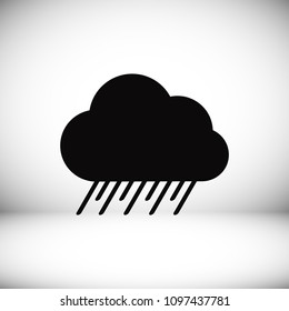 Cloud icon weather, stock vector illustration flat design style