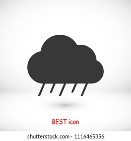 Cloud icon weather, stock vector illustration flat design style