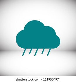 Cloud icon weather, stock vector illustration flat design style