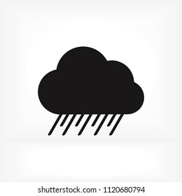 Cloud icon weather, stock vector illustration flat design style