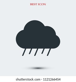 Cloud icon weather, stock vector illustration flat design style