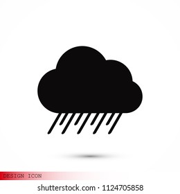 Cloud icon weather, stock vector illustration flat design style