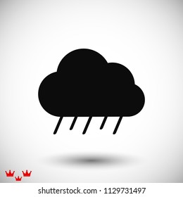 Cloud icon weather, stock vector illustration flat design style