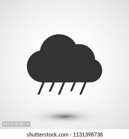 Cloud icon weather, stock vector illustration flat design style