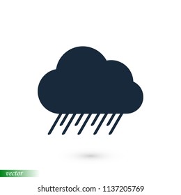 Cloud icon weather, stock vector illustration flat design style