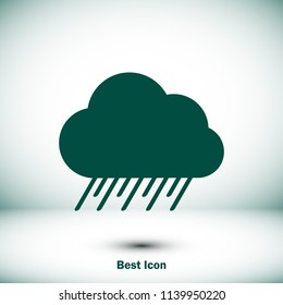 Cloud icon weather, stock vector illustration flat design style
