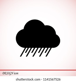 Cloud icon weather, stock vector illustration flat design style