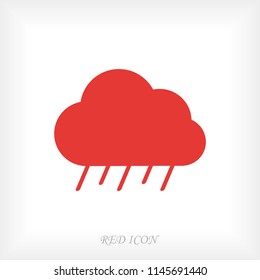 Cloud icon weather, stock vector illustration flat design style