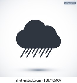 Cloud icon weather, stock vector illustration flat design style