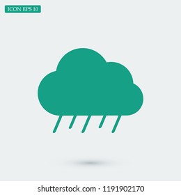 Cloud icon weather, stock vector illustration flat design style