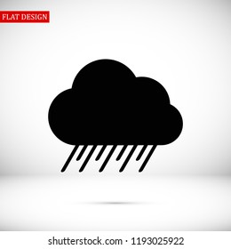 Cloud icon weather, stock vector illustration flat design style