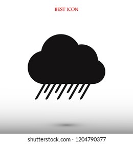 Cloud icon weather, stock vector illustration flat design style