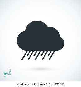 Cloud icon weather, stock vector illustration flat design style