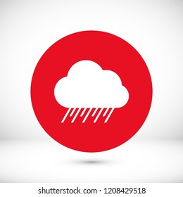 Cloud icon weather, stock vector illustration flat design style