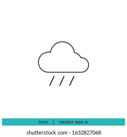Cloud icon weather symbol design element vector eps10