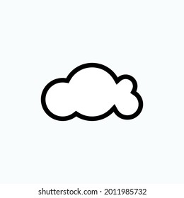 Cloud Icon. Weather, Universal Interface Symbol  - Vector.