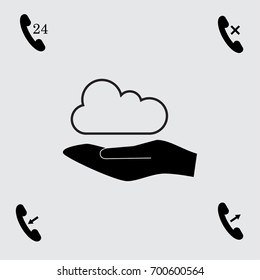Cloud icon, weather vector illustration