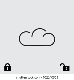 Cloud icon, weather vector illustration