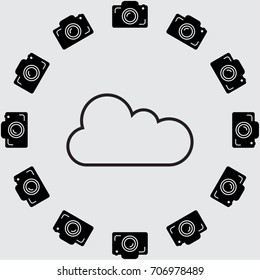 Cloud icon, weather vector illustration