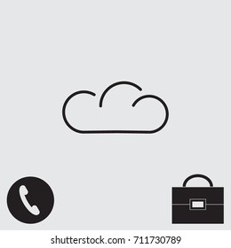 Cloud icon, weather vector illustration