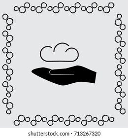 Cloud icon, weather vector illustration