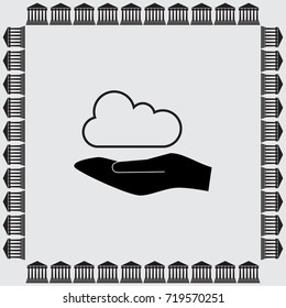 Cloud icon, weather vector illustration